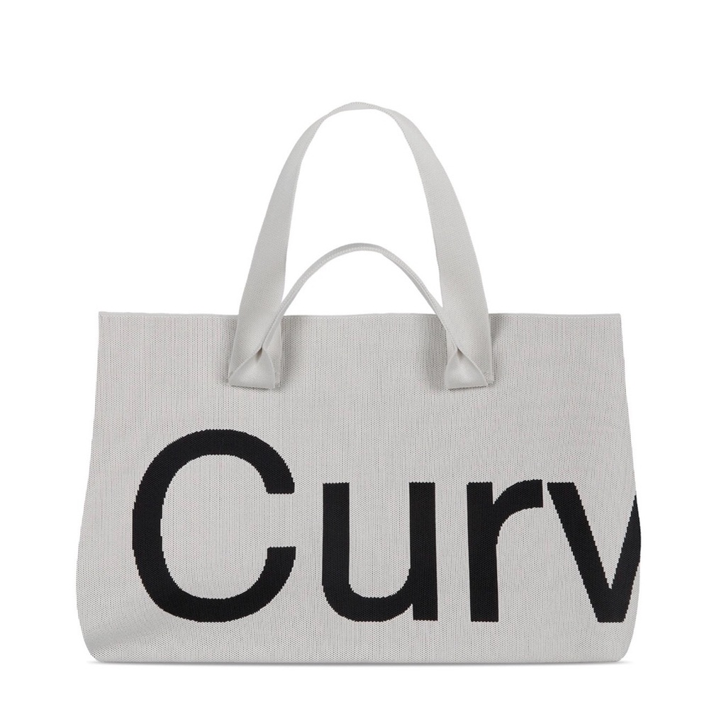 Curves Two Tone Knit Tote Slate/Stone